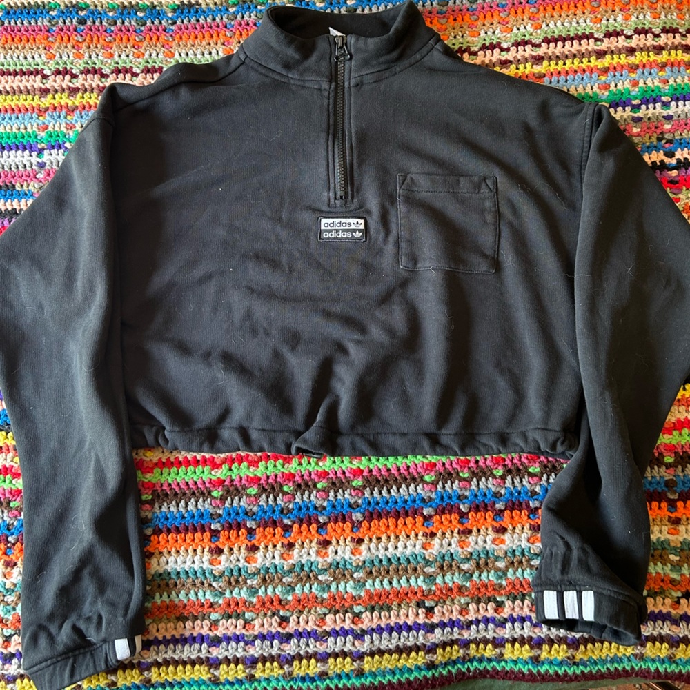 Adidas Cropped Zip Sweatshirt